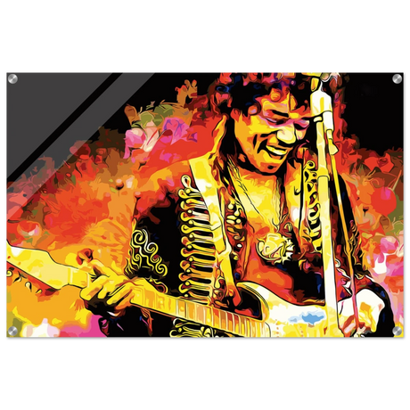 Jimi Hendrix | A Tribute to the Legend of Rock - 60x90 cm / 24x36″ - Acrylic Print - 