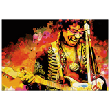 Jimi Hendrix | A Tribute to the Legend of Rock - 30x45 cm / 12x18″ - Wood Prints - 
