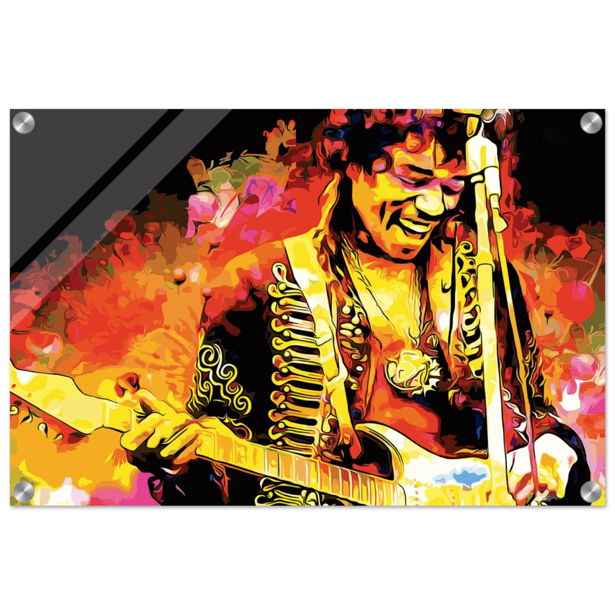 Jimi Hendrix | A Tribute to the Legend of Rock - 40x60 cm / 16x24″ - Acrylic Print - 