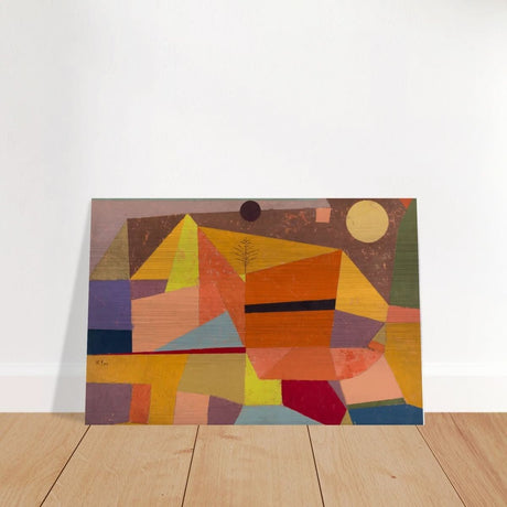Joyful Mountain by Paul Klee - Brushed Aluminum Print - 30x45 cm / 12x18″ - 