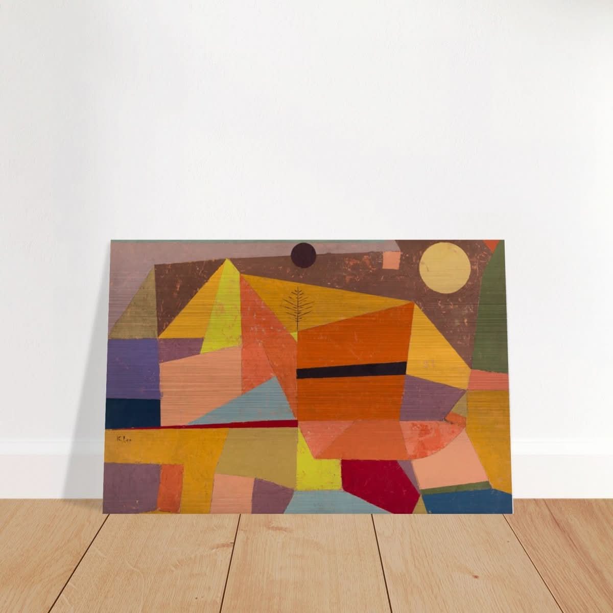 Joyful Mountain by Paul Klee - Brushed Aluminum Print - 50x75 cm / 20x30″ - 