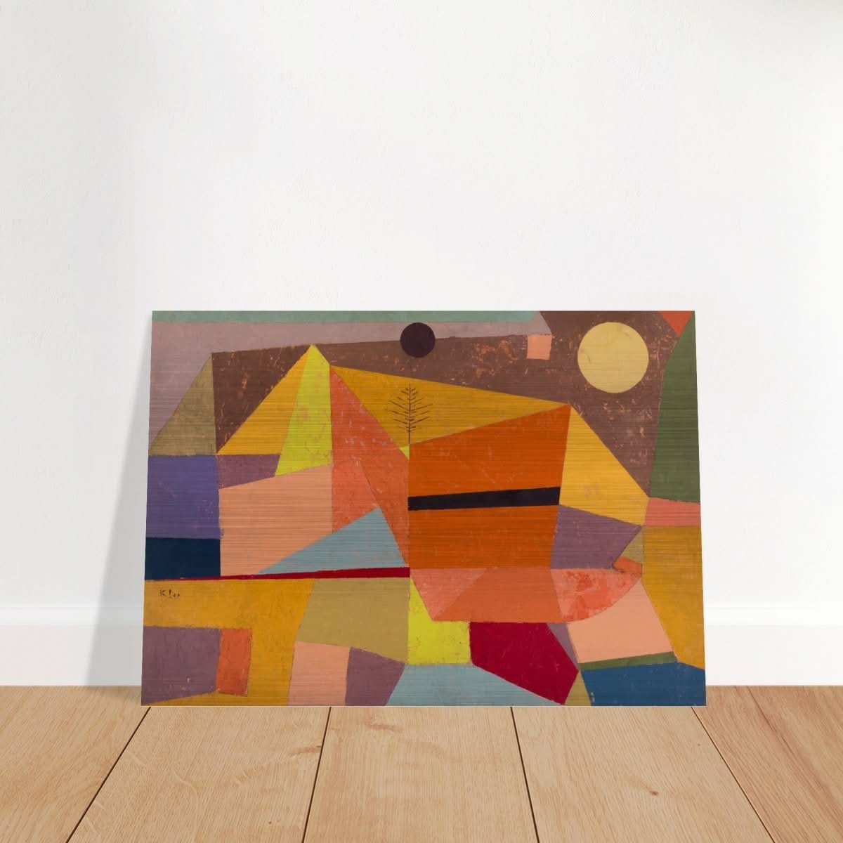 Joyful Mountain by Paul Klee - Brushed Aluminum Print - 70x100 cm / 28x40″ - 