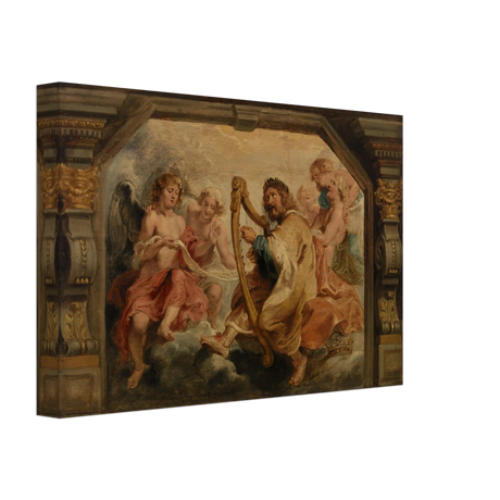 King David Playing the Harp – Peter Paul Rubens Wall Art Print - Canvas - 20x30 cm / 8x12″ - 