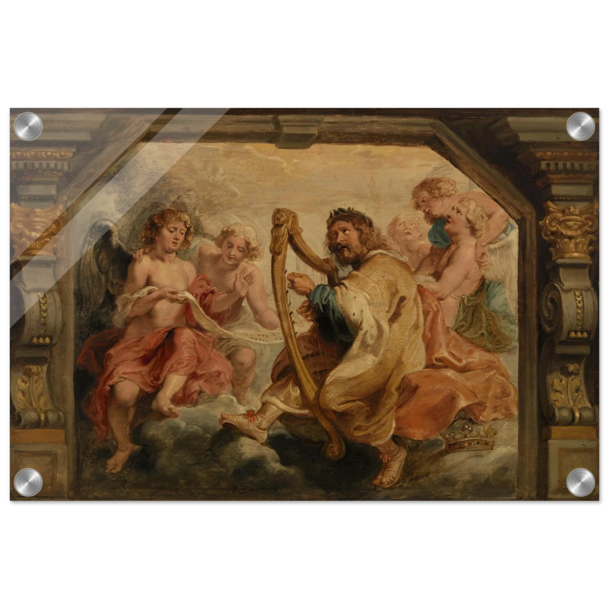 King David Playing the Harp – Peter Paul Rubens Wall Art Print - Acrylic Print - 30x45 cm / 12x18″ - 