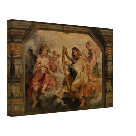 King David Playing the Harp – Peter Paul Rubens Wall Art Print - Canvas - 30x45 cm / 12x18″ - 