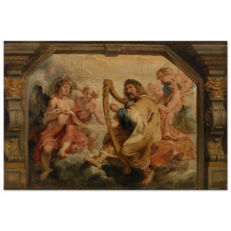 King David Playing the Harp – Peter Paul Rubens Wall Art Print - Fine Art Poster - 30x45 cm / 12x18″ - 