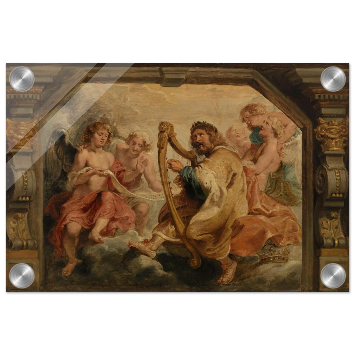 King David Playing the Harp – Peter Paul Rubens Wall Art Print - Acrylic Print - 20x30 cm / 8x12″ - 