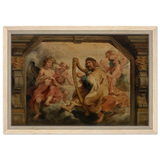 King David Playing the Harp – Peter Paul Rubens Wall Art Print - Framed Canvas - 30x45 cm / 12x18″ - Wood frame