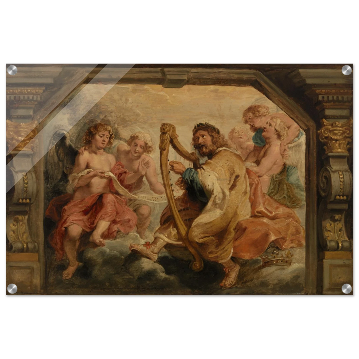 King David Playing the Harp – Peter Paul Rubens Wall Art Print - Acrylic Print - 50x75 cm / 20x30″ - 