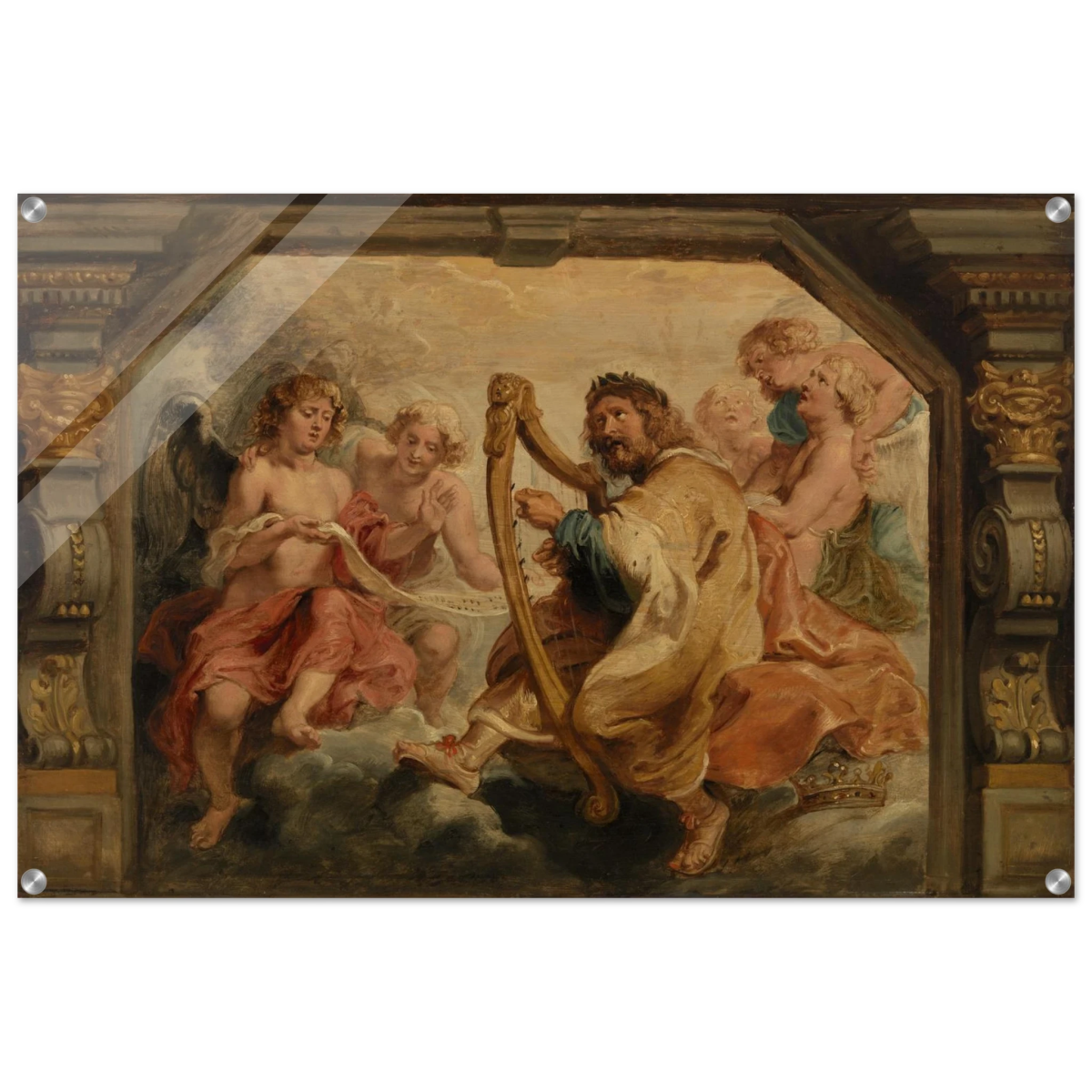 King David Playing the Harp – Peter Paul Rubens Wall Art Print - Acrylic Print - 60x90 cm / 24x36″ - 