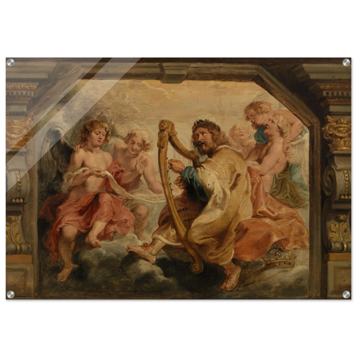 King David Playing the Harp – Peter Paul Rubens Wall Art Print - Acrylic Print - 70x100 cm / 28x40″ - 