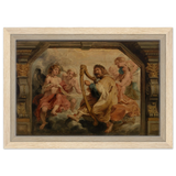 King David Playing the Harp – Peter Paul Rubens Wall Art Print - Framed Canvas - 20x30 cm / 8x12″ - Wood frame