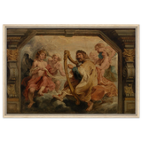 King David Playing the Harp – Peter Paul Rubens Wall Art Print - Framed Canvas - 60x90 cm / 24x36″ - Wood frame