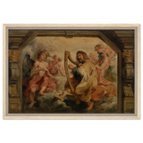 King David Playing the Harp – Peter Paul Rubens Wall Art Print - Framed Canvas - 40x60 cm / 16x24″ - Wood frame