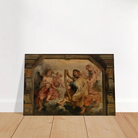 King David Playing the Harp – Peter Paul Rubens Wall Art Print - Brushed Aluminum Print - 50x75 cm / 20x30″ - 