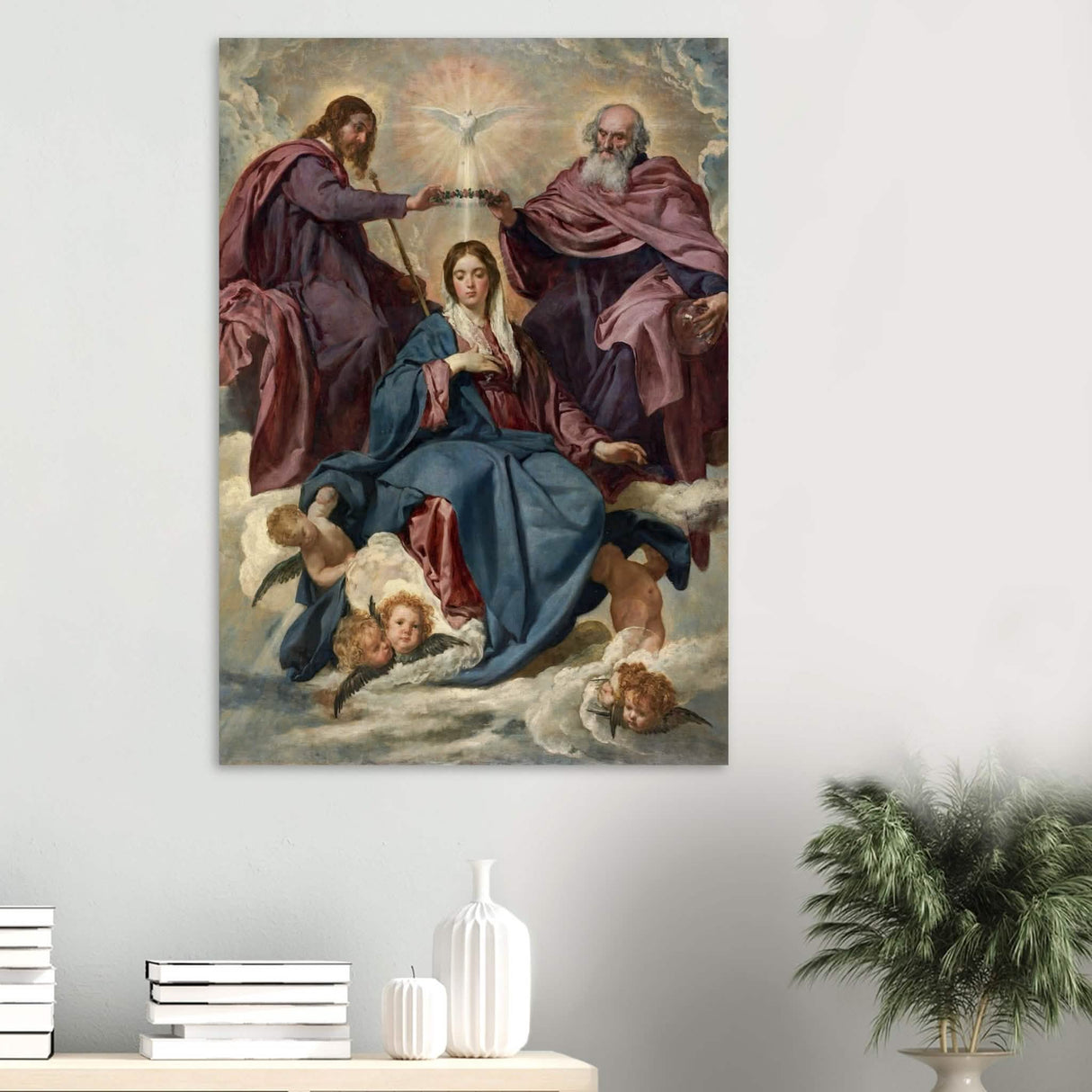 La Coronación De La Virgen (C.1635) - 10 mm - Wood Prints - 70x100 cm / 28x40″