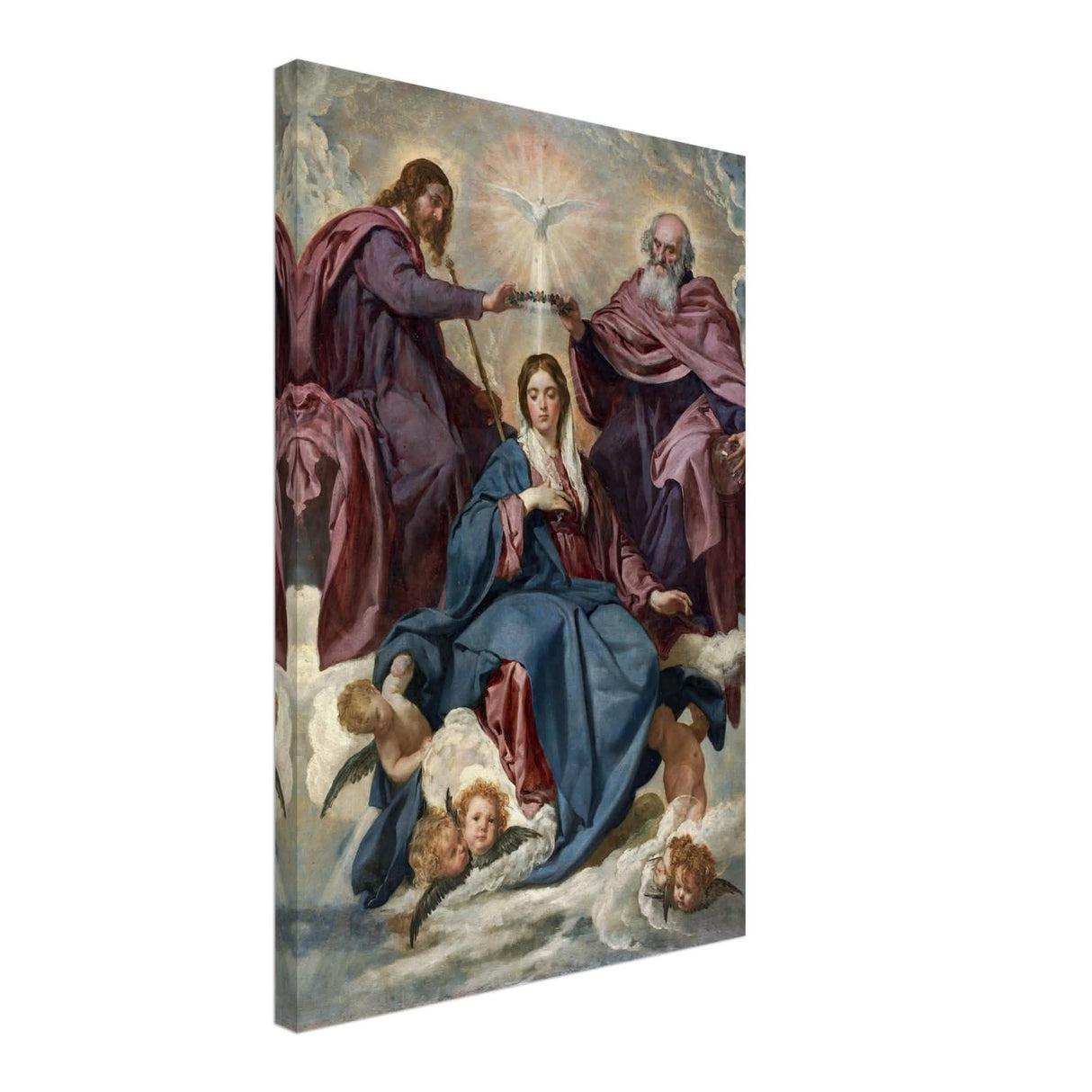 La Coronación De La Virgen (C.1635) - Slim - Canvas - 40x60 cm / 16x24″