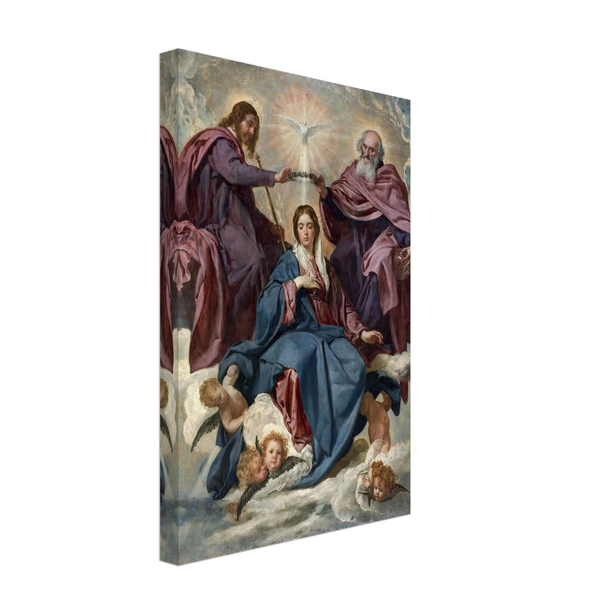 La Coronación De La Virgen (C.1635) - Thick - Canvas - 30x45 cm / 12x18″