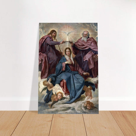 La Coronación De La Virgen (C.1635) - Brushed Aluminum Print - 60x90 cm / 24x36″
