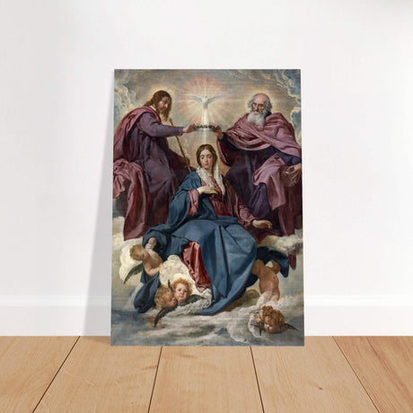 La Coronación De La Virgen (C.1635) - Brushed Aluminum Print - 70x100 cm / 28x40″