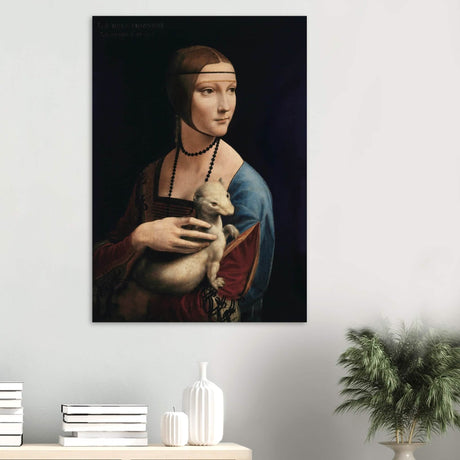 Lady with an Ermine by Leonardo da Vinci - Wood Prints - 70x100 cm / 28x40″ - 20 mm