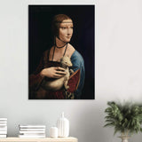 Lady with an Ermine by Leonardo da Vinci - Wood Prints - 70x100 cm / 28x40″ - 10 mm