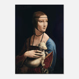 Lady with an Ermine by Leonardo da Vinci - Aluminum Print - 70x100 cm / 28x40″ - 