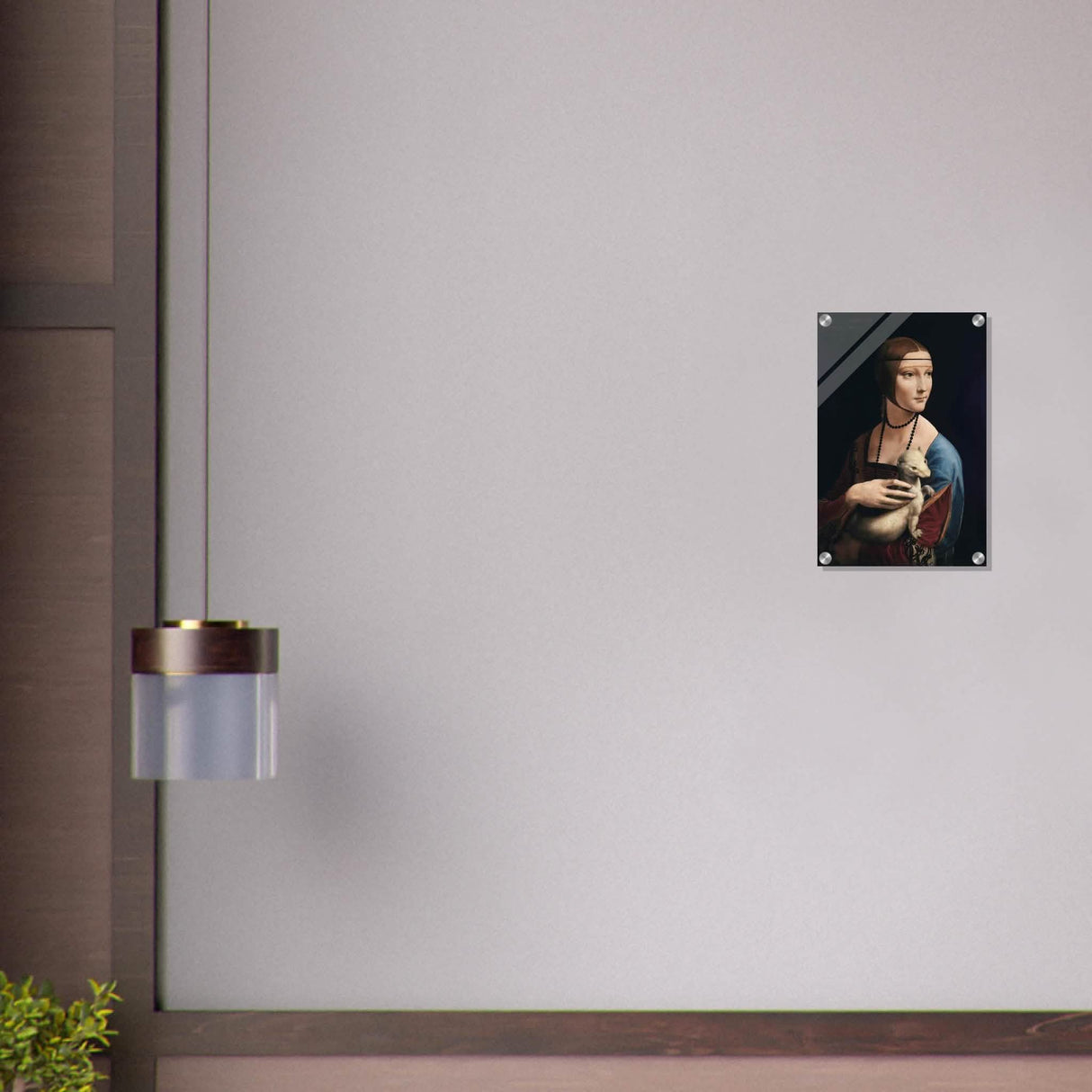Lady with an Ermine by Leonardo da Vinci - Acrylic Print - 30x45 cm / 12x18″ - 