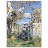 Landscape From Pontoise (1874) by Camille Pissarro – Impressionist Wall Art Print - Aluminum Print - 60x80 cm / 24x32″ - 