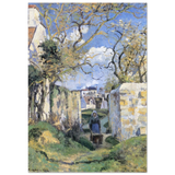 Landscape From Pontoise (1874) by Camille Pissarro – Impressionist Wall Art Print - Fine Art Poster - 70x100 cm / 28x40″ - 