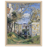 Landscape From Pontoise (1874) by Camille Pissarro – Impressionist Wall Art Print - Framed Canvas - 40x50 cm / 16x20″ - Wood frame