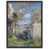 Landscape From Pontoise (1874) by Camille Pissarro – Impressionist Wall Art Print - Framed Canvas - 60x80 cm / 24x32″ - Black frame