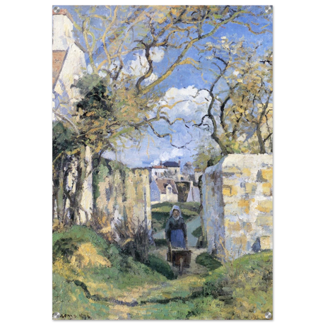 Landscape From Pontoise (1874) by Camille Pissarro – Impressionist Wall Art Print - Acrylic Print - 70x100 cm / 28x40″ - 