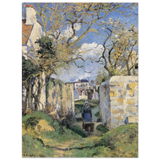 Landscape From Pontoise (1874) by Camille Pissarro – Impressionist Wall Art Print - Wood Prints - 30x40 cm / 12x16″ - 