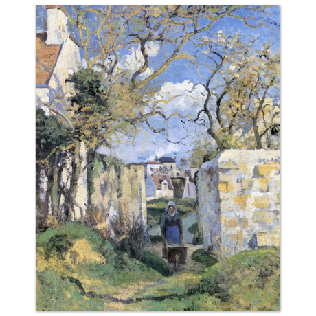 Landscape From Pontoise (1874) by Camille Pissarro – Impressionist Wall Art Print - Aluminum Print - 40x50 cm / 16x20″ - 