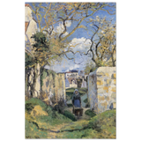 Landscape From Pontoise (1874) by Camille Pissarro – Impressionist Wall Art Print - Wood Prints - 20x30 cm / 8x12″ - 
