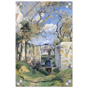 Landscape From Pontoise (1874) by Camille Pissarro – Impressionist Wall Art Print - Acrylic Print - 20x30 cm / 8x12″ - 