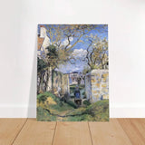 Landscape From Pontoise (1874) by Camille Pissarro – Impressionist Wall Art Print - Brushed Aluminum Print - 30x40 cm / 12x16″ - 