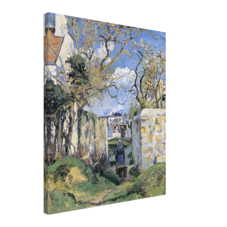 Landscape From Pontoise (1874) by Camille Pissarro – Impressionist Wall Art Print - Canvas - 50x60 cm / 20x24″ - 