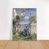 Landscape From Pontoise (1874) by Camille Pissarro – Impressionist Wall Art Print - Brushed Aluminum Print - 60x80 cm / 24x32″ - 