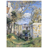 Landscape From Pontoise (1874) by Camille Pissarro – Impressionist Wall Art Print - Fine Art Poster - 60x80 cm / 24x32″ - 