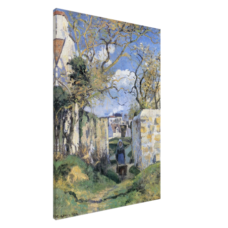 Landscape From Pontoise (1874) by Camille Pissarro – Impressionist Wall Art Print - Canvas - 70x100 cm / 28x40″ - 