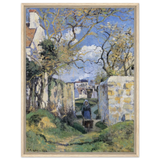 Landscape From Pontoise (1874) by Camille Pissarro – Impressionist Wall Art Print - Framed Canvas - 60x80 cm / 24x32″ - Wood frame