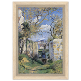 Landscape From Pontoise (1874) by Camille Pissarro – Impressionist Wall Art Print - Framed Canvas - 20x30 cm / 8x12″ - Wood frame