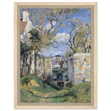 Landscape From Pontoise (1874) by Camille Pissarro – Impressionist Wall Art Print - Framed Canvas - 30x40 cm / 12x16″ - Wood frame