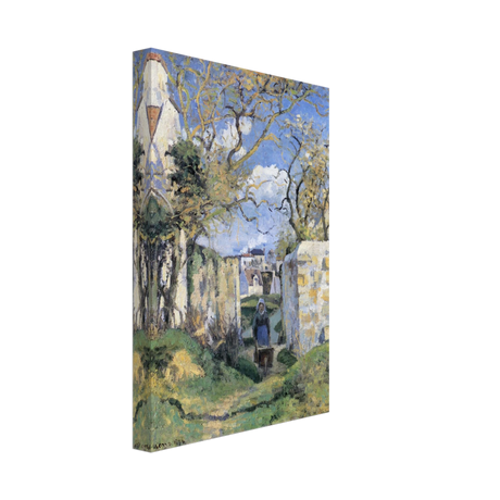 Landscape From Pontoise (1874) by Camille Pissarro – Impressionist Wall Art Print - Canvas - 20x30 cm / 8x12″ - 