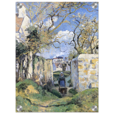 Landscape From Pontoise (1874) by Camille Pissarro – Impressionist Wall Art Print - Acrylic Print - 30x40 cm / 12x16″ - 