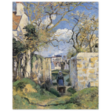 Landscape From Pontoise (1874) by Camille Pissarro – Impressionist Wall Art Print - Wood Prints - 40x50 cm / 16x20″ - 