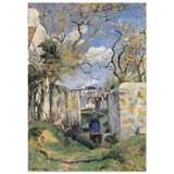 Landscape From Pontoise (1874) by Camille Pissarro – Impressionist Wall Art Print - Wood Prints - 70x100 cm / 28x40″ - 