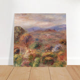 "Landscape (Paysage)" by Pierre - Auguste Renoir – Impressionist Wall Art Print | French Countryside - Brushed Aluminum Print - 20x20 cm / 8x8″ - 